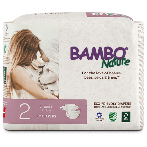 Bambo Nature Eco Friendly Diapers Size 2 (7-13 lbs) 30 Diapers