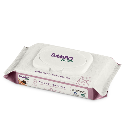 Bambo Nature Tidy Bottom Wipes 50 Pieces
