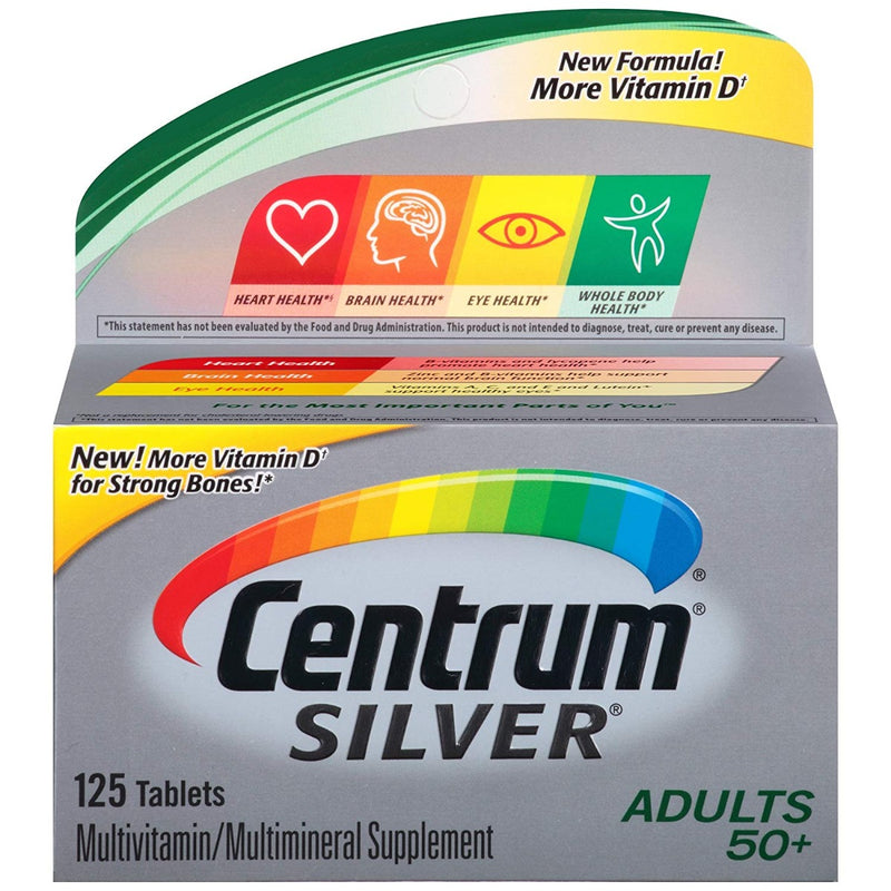 Pfizer Centrum Silver Adults 50+ 125 Tablets