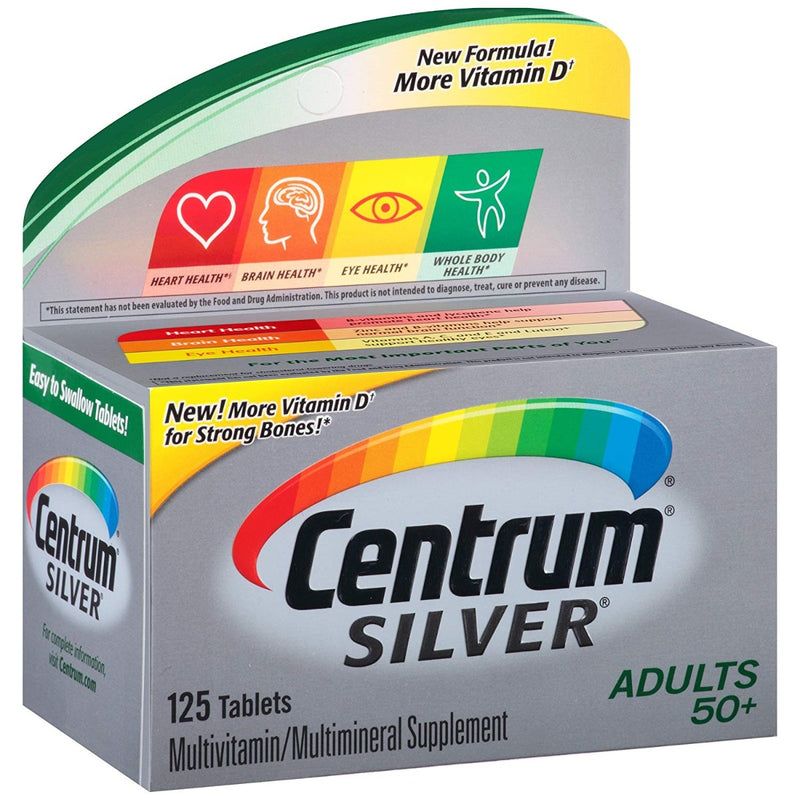 Pfizer Centrum Silver Adults 50+ 125 Tablets