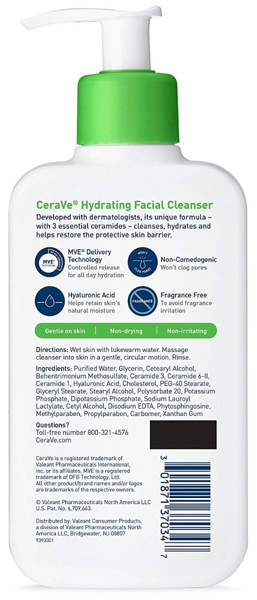 CeraVe Hydrating Facial Cleanser 8 oz