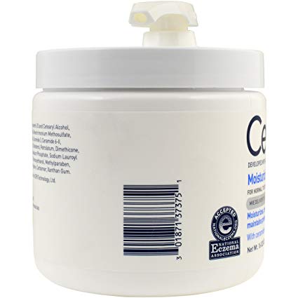 CeraVe Moisturizing Cream with Pump Daily Face and Body Moisturizer for Dry Skin 16 oz