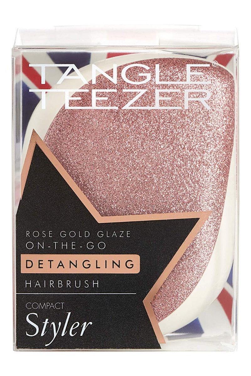 Tangle Teezer Compact Styler Detangling Hairbrush Rose Gold Glaze 1 Product
