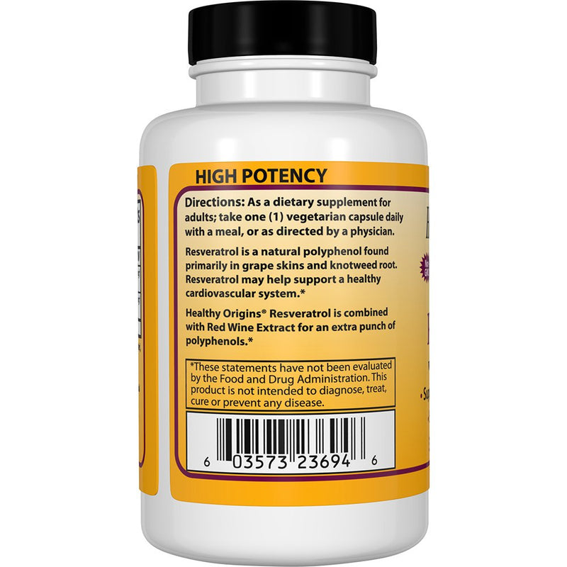 Healthy Origins Active Trans Resveratrol 300 mg 150 Veg Capsules