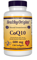 Healthy Origins Natural (trans-isomer) CoQ10 (Kaneka Q10) 600 mg 150 Softgels