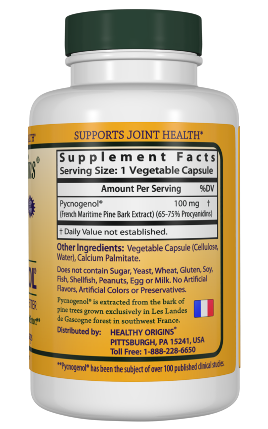 Healthy Origins Pycnogenol 100 mg 120 Veg Capsules