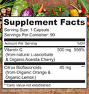 Naturelo Vitamin C Organic Acerola Cherry 90 Capsules