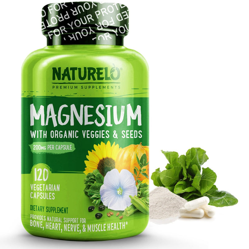 Naturelo Magnesium with Organic Veggies & Seeds 120 Veg Capsules