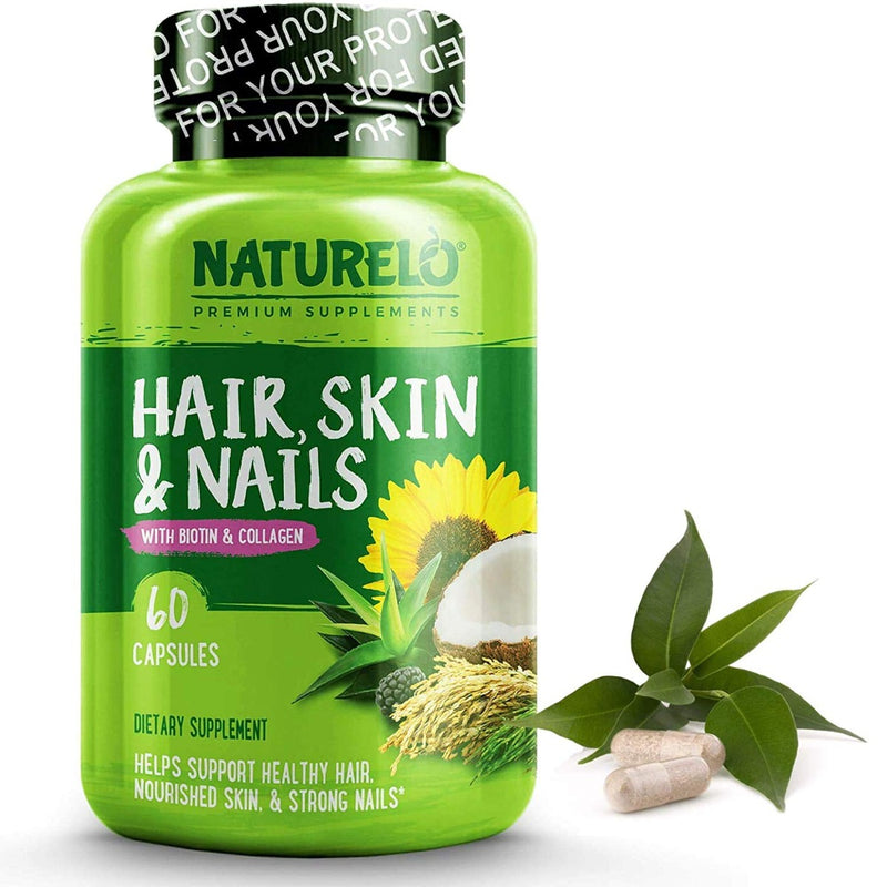 Naturelo Hair Skin & Nails with Biotin & Collagen 60 Capsules