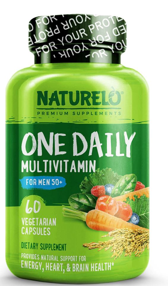 Naturelo One Daily Multivitamin for Men 50+ 60 Veg Capsules