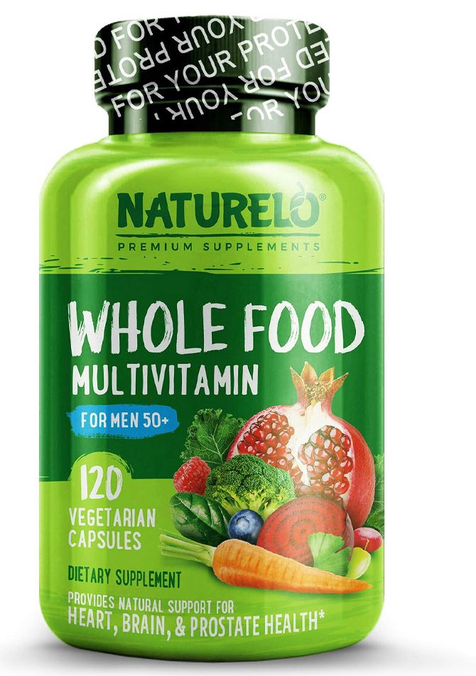 Naturelo Whole Food Multivitamin for Men 50+ 120 Veg Capsules
