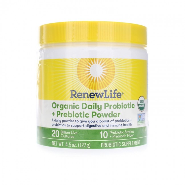Renew Life Organic Daily Probiotic + Prebiotic Powder 4.5 oz