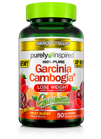 Purely Inspired Garcinia Cambogia Gummies Fruit Burst 50 Gummies