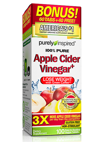 Purely Inspired Apple Cider Vinegar 100 Veg Tablets