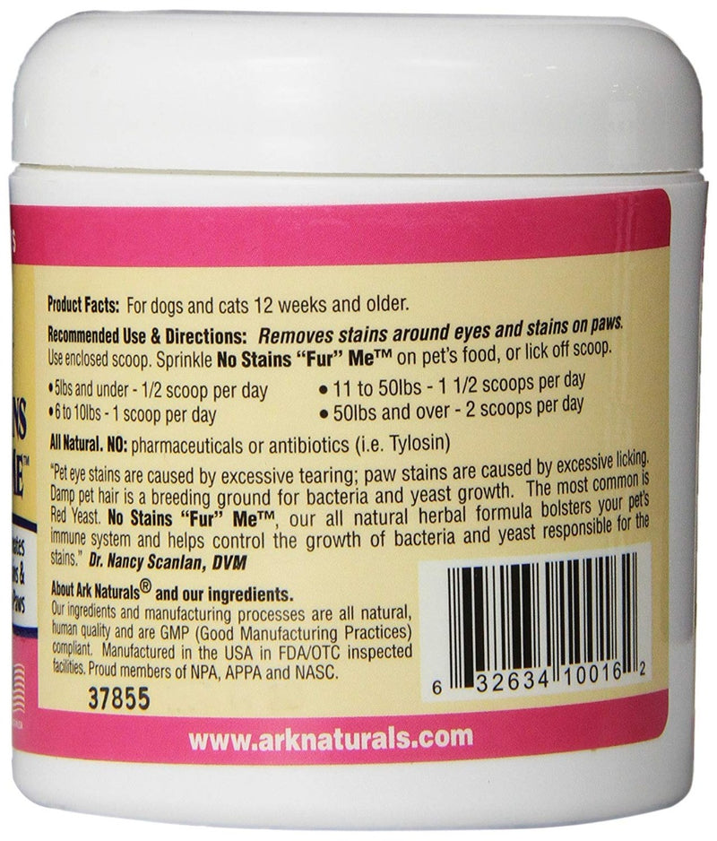 ARK NATURALS No Stains Fur Me For Dogs & Cats 2.2 oz