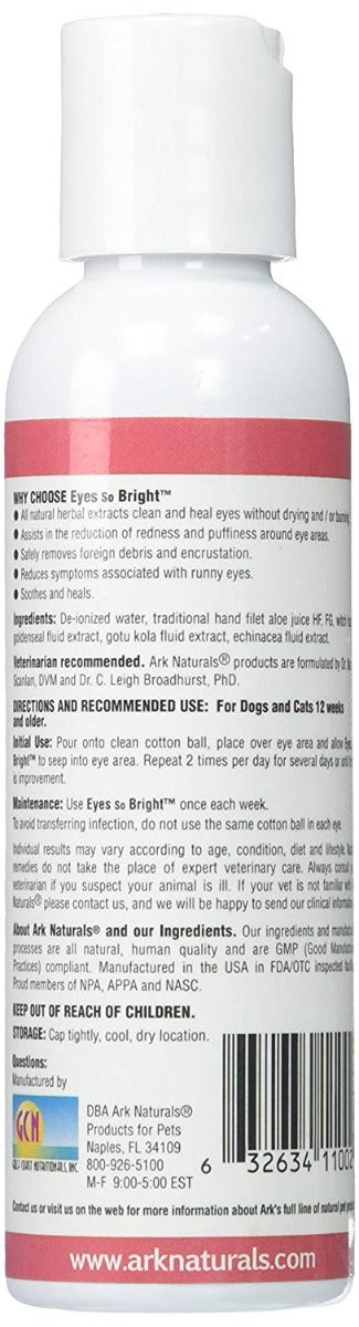 ARK NATURALS Eyes So Bright Gentle Eye Wash Cleanser 4 fl oz