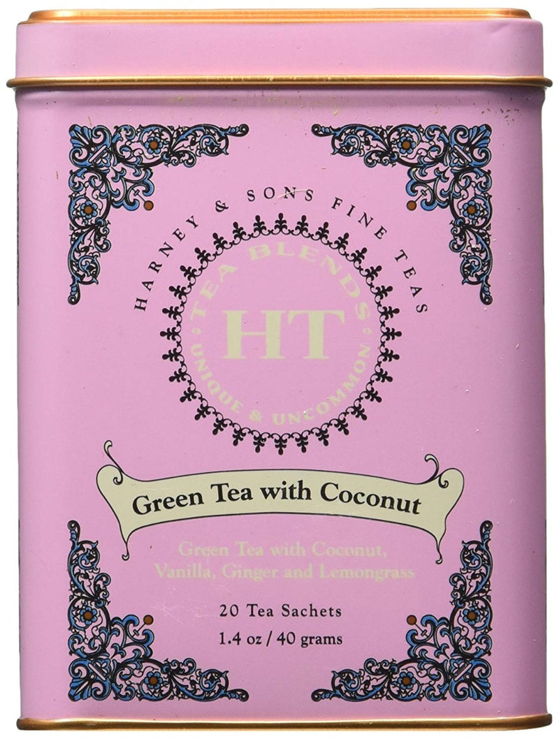 Harney & Sons Green Tea with Coconut 20 Tea Sachets
