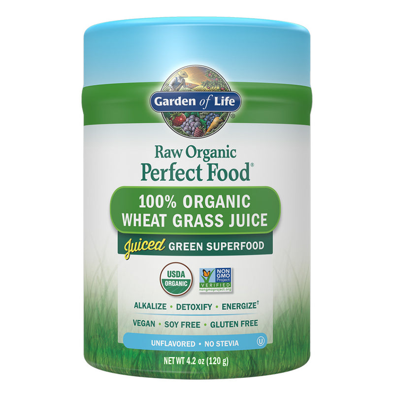 Garden of Life 100% Organic Wheat Grass Juice Unflavored 4.2 oz