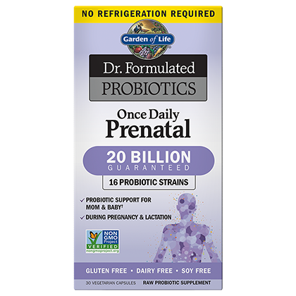 Garden of Life Dr. Formulated PROBIOTICS Once Daily Prenatal 30 Veg Capsules