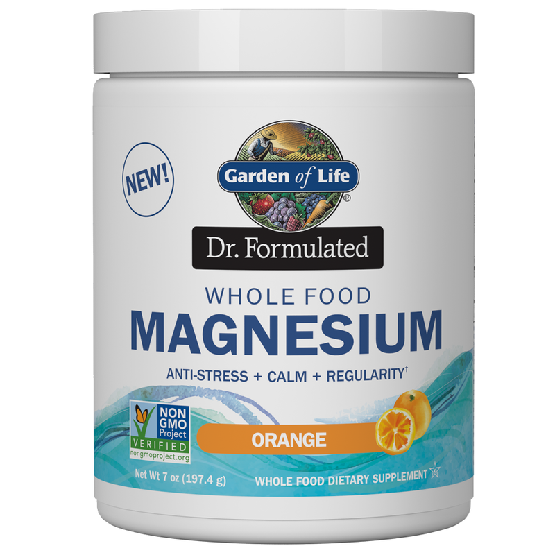 Garden of Life Dr. Formulated Whole Food Magnesium Powder Orange 7 oz