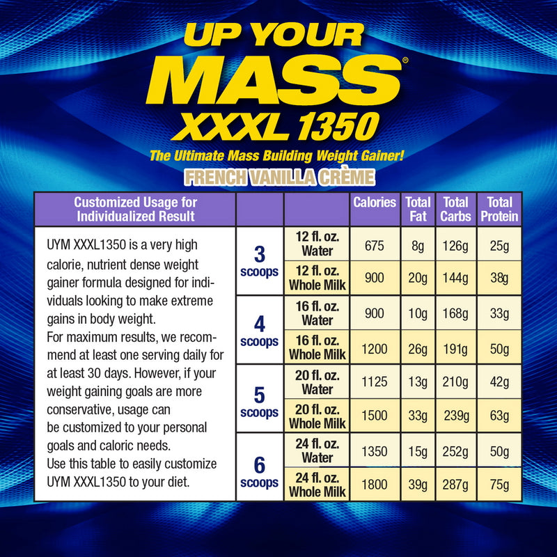 MHP Up Your Mass XXXL 1350, French Vanilla Creme 12 lbs