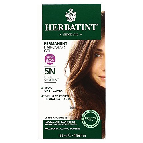 Herbatint Permanent Haircolor Gel 5N Light Chestnut 4.56 fl oz