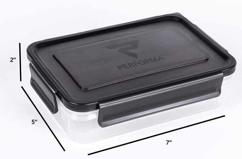 Performa  Meal Prep 3 Pack Container Black 24 oz