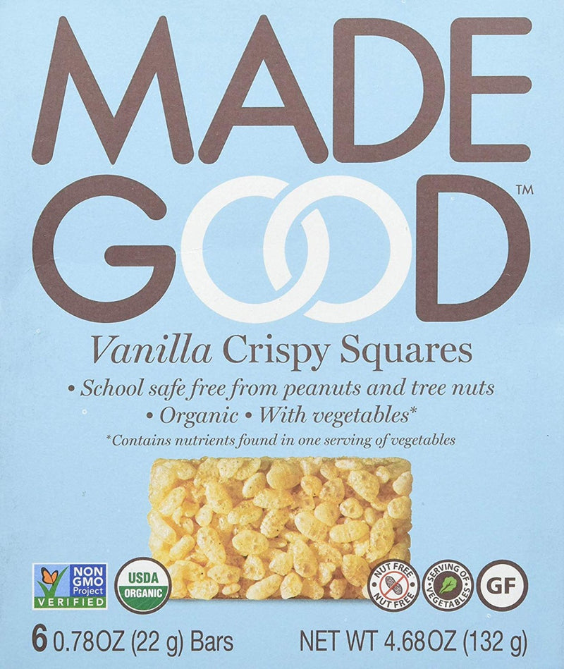 Made Good Vanilla Crispy Squares 6 Bars