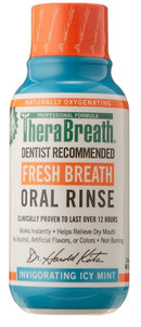 TheraBreath Fresh Breath Oral Rinse Invigorating Icy Mint 3 fl oz