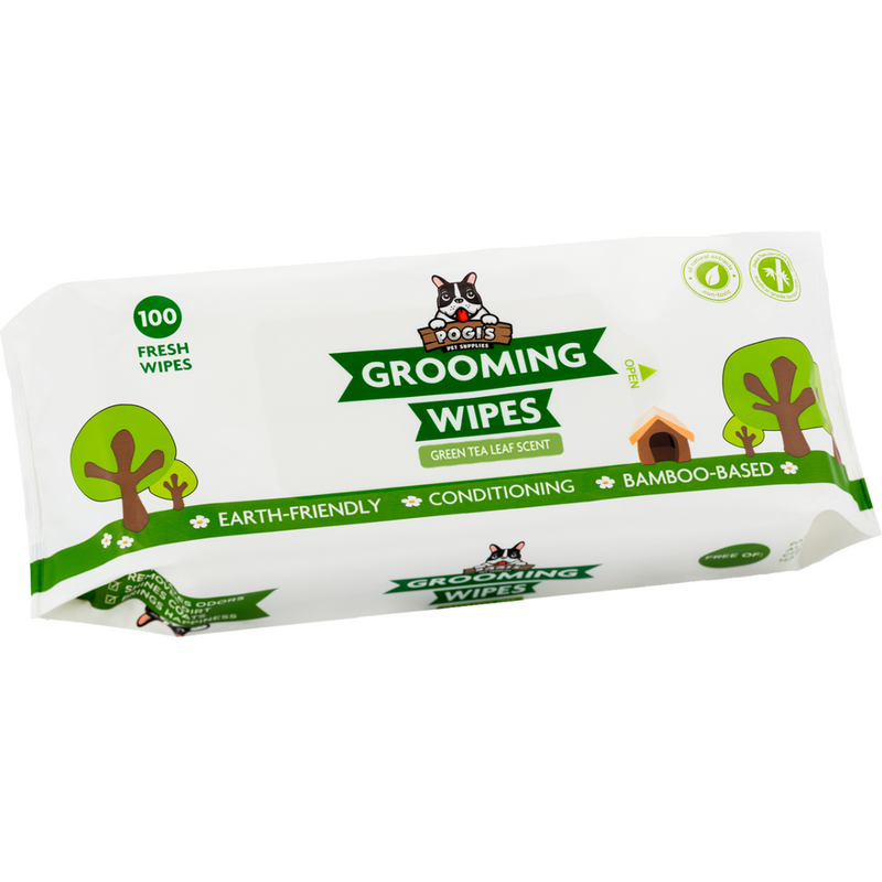 Pogi Pets Grooming Wipes Green Tea Leaf Scent 100 Wipes