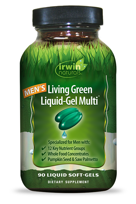Irwin Naturals Mens Living Green Liquid-Gel Multi 90 Liquid Softgels