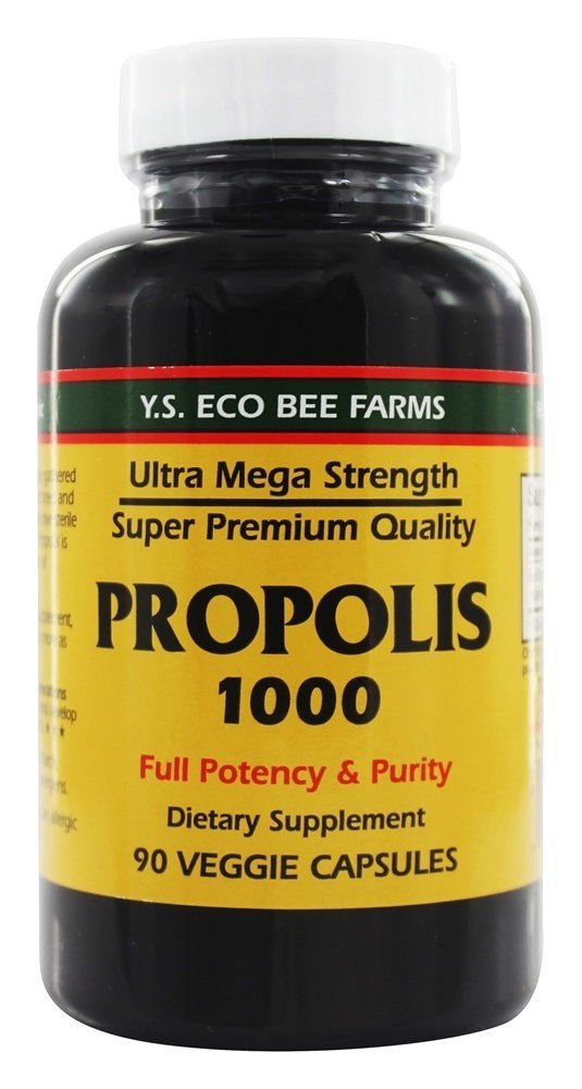 Y.S. Eco Bee Farms Propolis 1,000 90 Veg Capsules