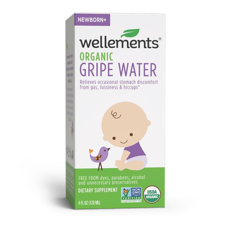 Wellements Baby Organic Gripe Water Tummy Newborn+ 4 fl oz