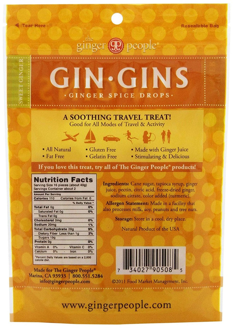 Ginger People Gin Gins Ginger Spice Drops   3.5 oz
