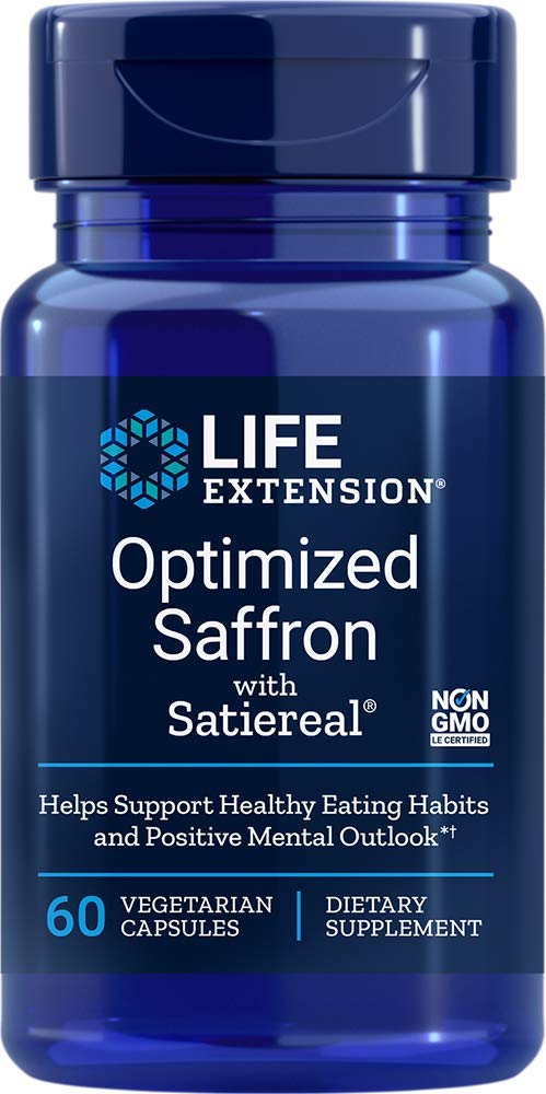 Life Extension Optimized Saffron with Satiereal 60 Veg Capsules