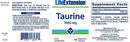 Life Extension Taurine 1,000 mg 90 Veg Capsules