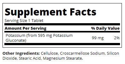 21st Century Potassium Gluconate 595 mg 110 Tablets