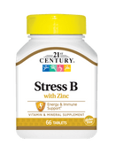21st Century Stress B with Zinc 66 Tablets