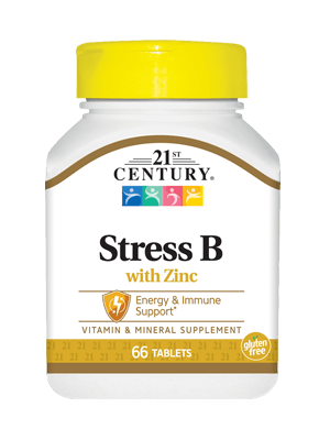 21st Century Stress B with Zinc 66 Tablets