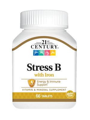 21st Century Stress B with Iron 66 Tablets