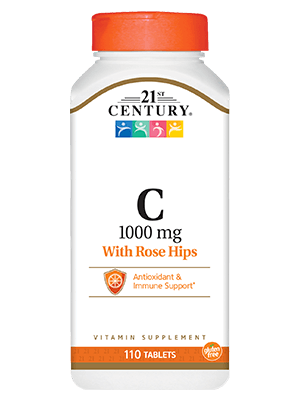 21st Century Vitamin C 1,000 mg with Rose hips 110 Tablets