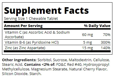 21st Century Zinc Plus Vitamins C & B-6 Chewable 90 Tablets