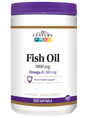 21st Century Fish Oil 1,000 mg 300 softgels