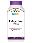 21st Century L-Arginine 1,000 mg 100 Tablets