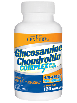 21st Century Glucosamine Chondroitin Complex Plus MSM 120 Tablets