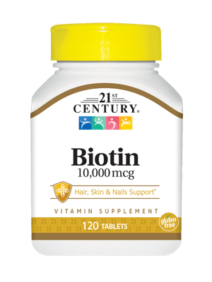 21st Century Biotin 10,000 mcg 120 Tablets