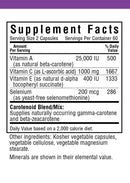 Bluebonnet Nutrition Beta Carotene C E Plus Selenium 120 Veg Capsules