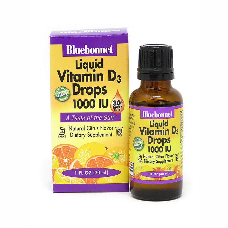 Bluebonnet Nutrition Liquid Vitamin D3 Drops 1,000 IU 1 fl oz
