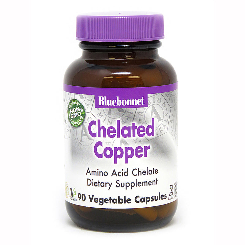 Bluebonnet Nutrition Chelated Copper 90 Veg Capsules