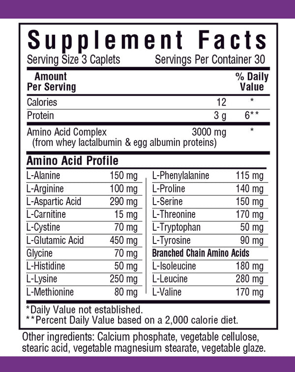 Bluebonnet Nutrition Amino Acids 1,000 mg 90 Caplets